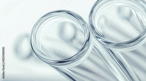 Two glass tubes with a clear liquid inside