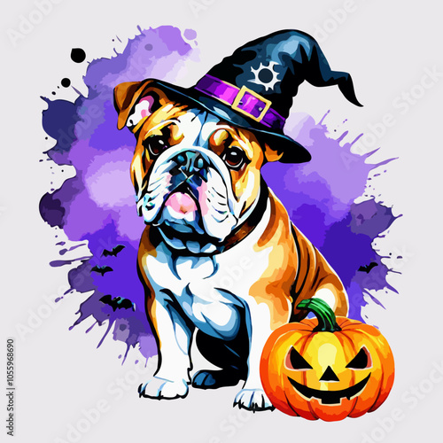 animated witch bulldog