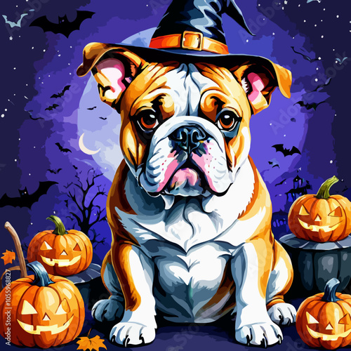 animated witch bulldog