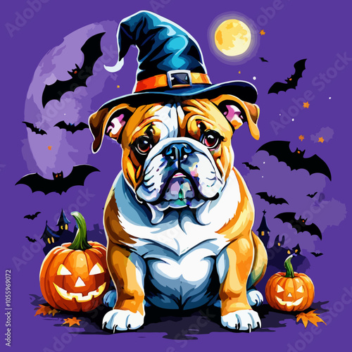 animated witch bulldog