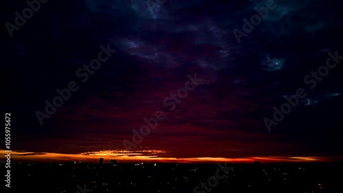 Timelapse of dramatic sunset