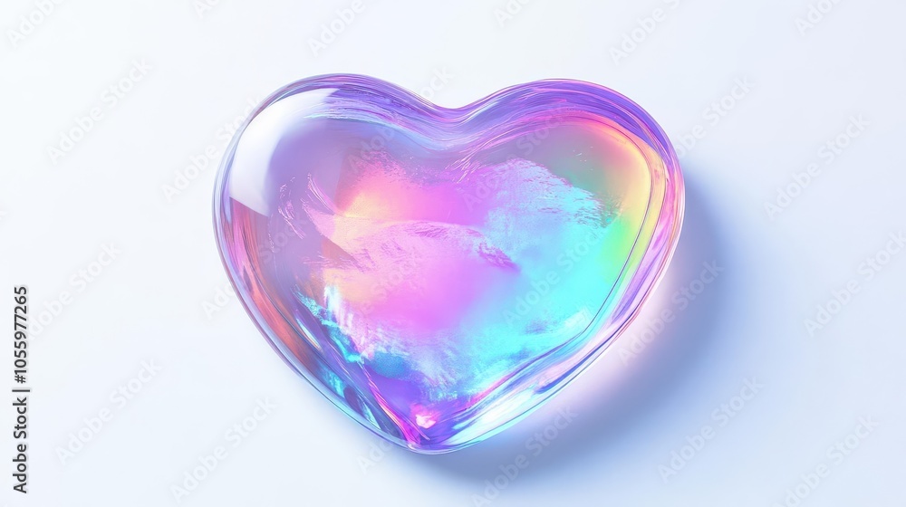 heart-shaped hologram sticker glowing against a clean white background, embodying modern design with its vibrant colors and 3d effect, perfect for tech enthusiasts heart-shaped hologram sticker glowing against a clean white background, embodying modern design with its vibrant colors and 3d effect, perfect for tech enthusiasts