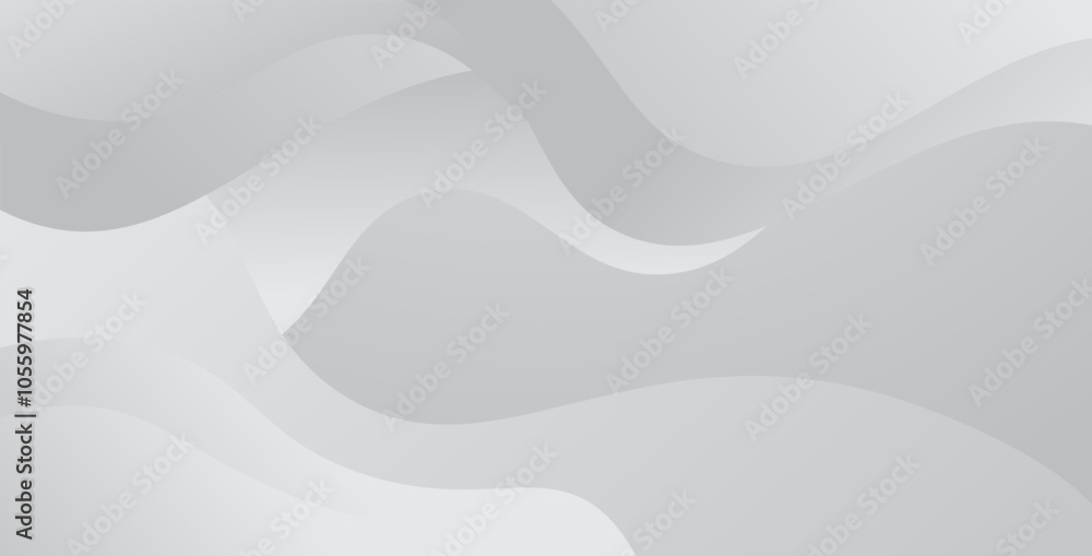 Fototapeta premium minimal abstract gray white liquid color with simple wavy shape decoration background. eps10 vector