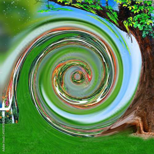 Gradient background top and bottom center white cyan and green wallpaper circle wave