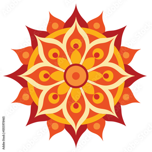 Indian Traditional Mandala art Vector illustration