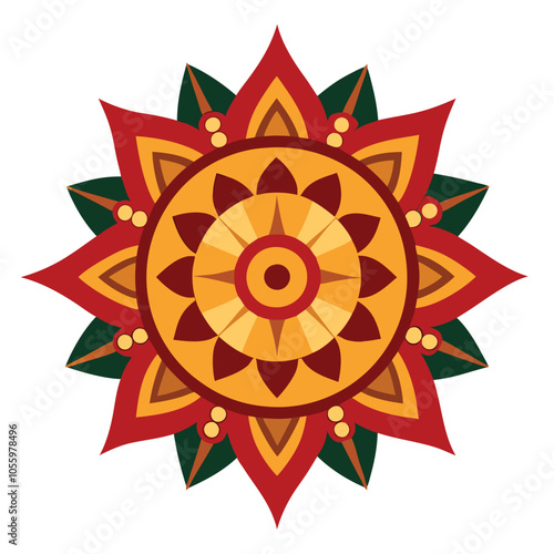 Indian Traditional Mandala art Vector illustration