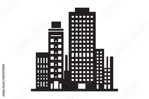 Building Vector silhouette