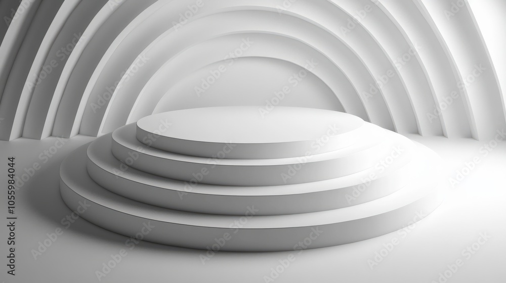 Obraz premium 3d rendered white and minimalistic empty background