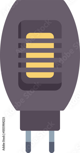 Electric mosquito killer device plugged in, emitting yellow light, providing protection against insects