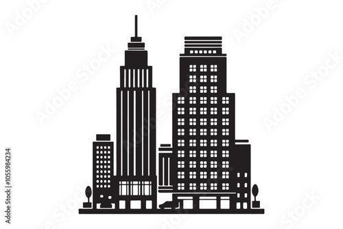 Building Vector silhouette 