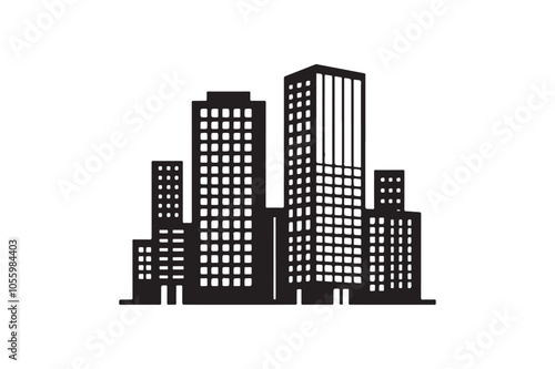 Building Vector silhouette 