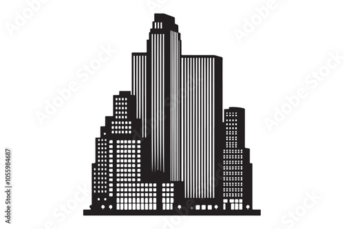 Building Vector silhouette 