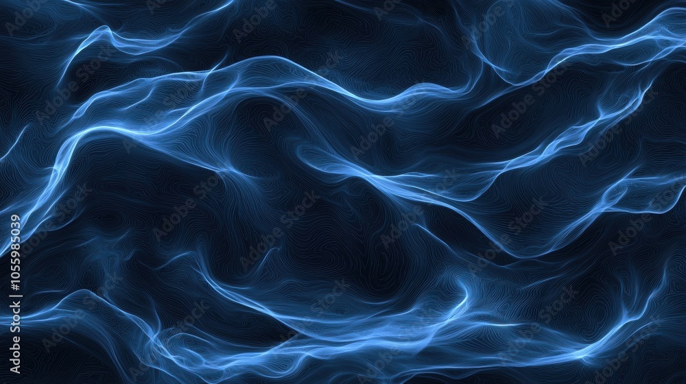 A blue and purple image of a wave with a lot of detail A blue and purple image of a wave with a lot of detail