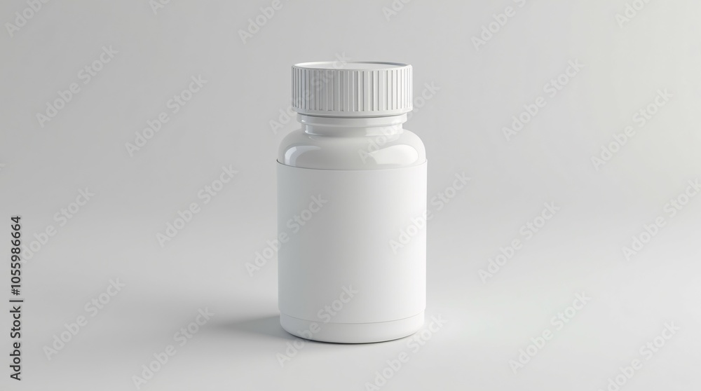 Mockup of a pill bottle featuring a clean design. Mockup of a pill bottle featuring a clean design.