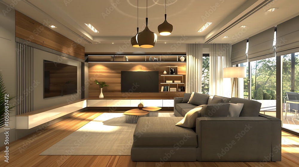 Modern Interior of Stylish Living Room ,Wall Mock Up, Frame , Poster with Beautiful Background, 3d render Modern Interior of Stylish Living Room ,Wall Mock Up, Frame , Poster with Beautiful Background, 3d render