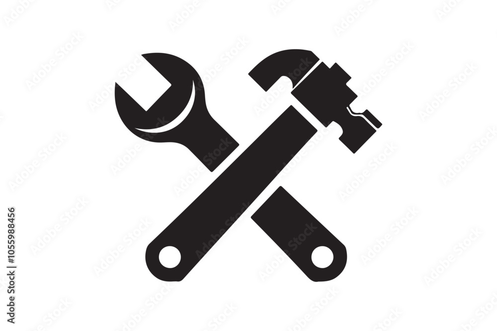 wrench and Hammer tool icon 1.eps wrench and Hammer tool icon 1.eps
