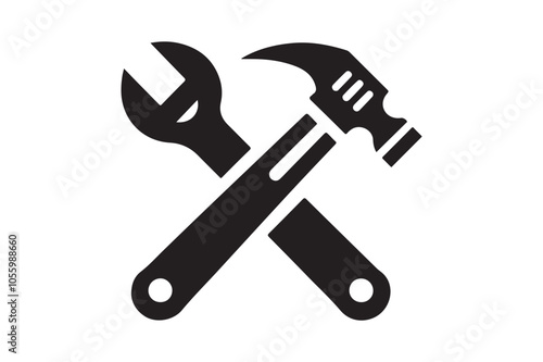 wrench and Hammer tool icon 7.eps