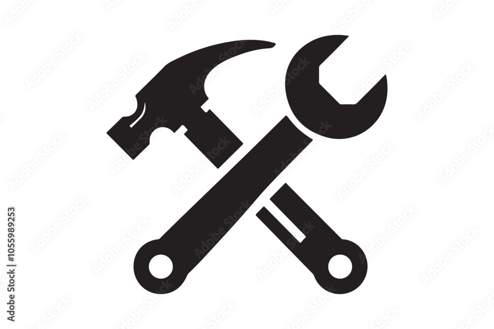 wrench and Hammer tool icon 18.eps wrench and Hammer tool icon 18.eps