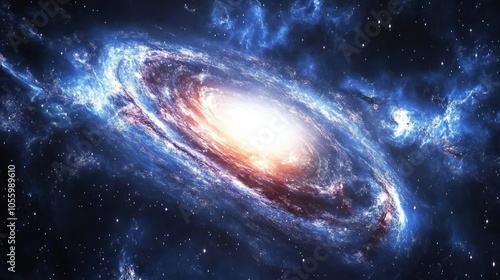 Spiral Galaxy in Deep Space