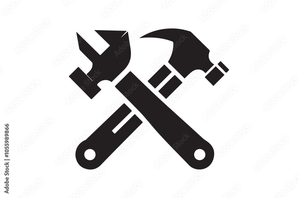 wrench and Hammer tool icon 29.eps wrench and Hammer tool icon 29.eps