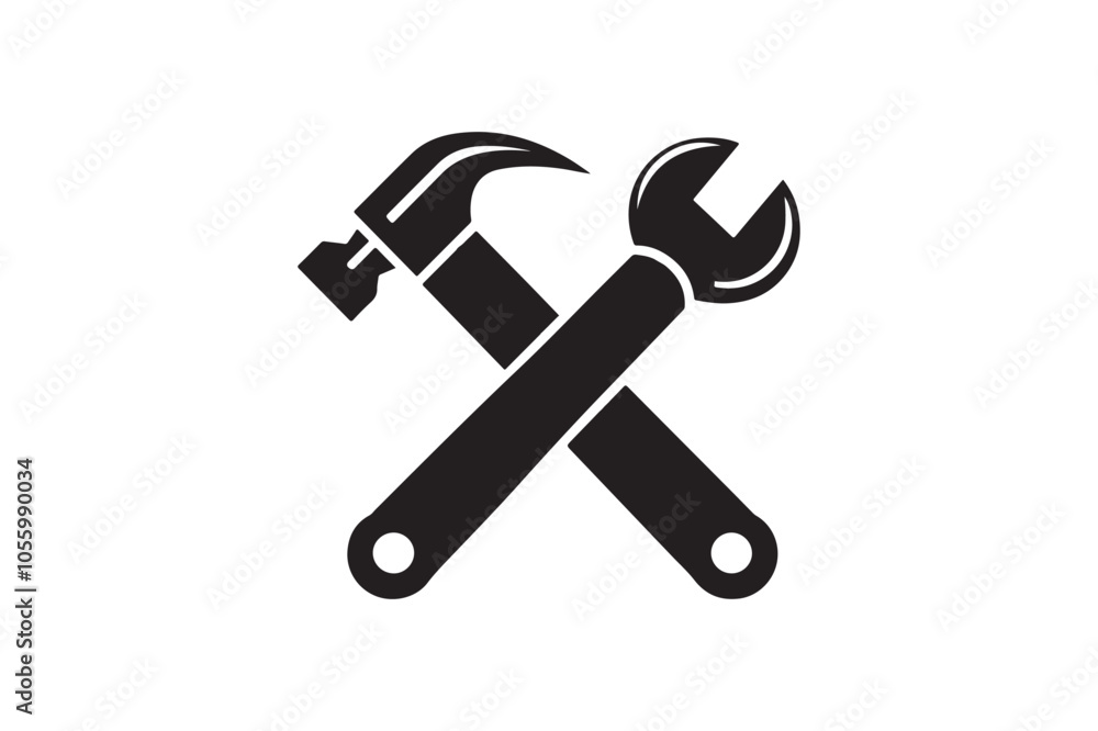 wrench and Hammer tool icon 31.eps wrench and Hammer tool icon 31.eps
