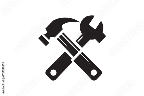 wrench and Hammer tool icon photo