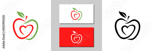 apple fruit sign icon white a... photo