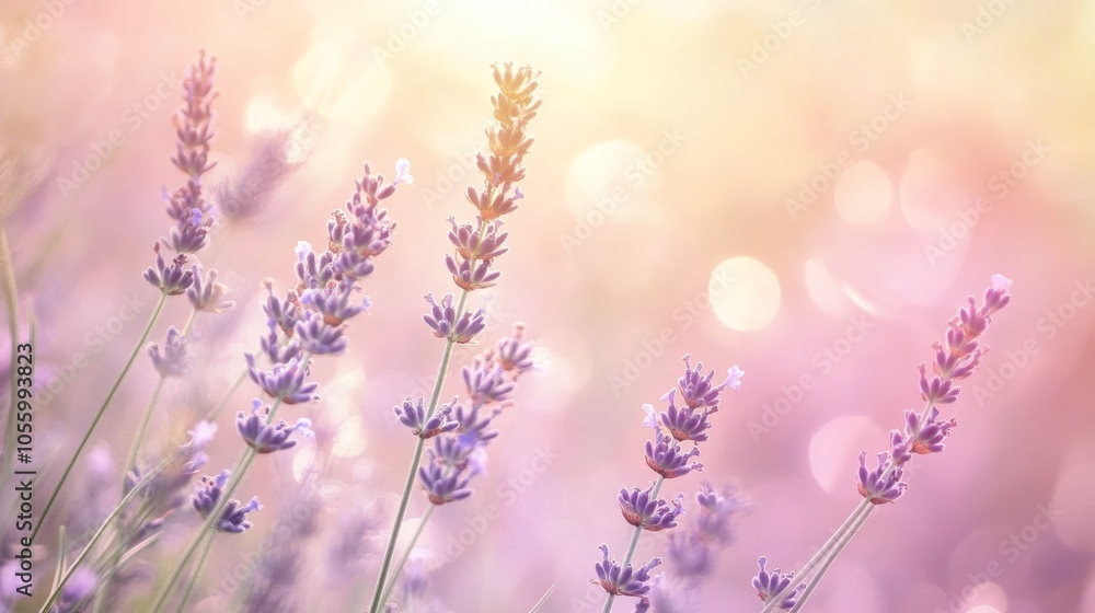 Lavender Fields Swaying in Soft Breeze Lavender Fields Swaying in Soft Breeze