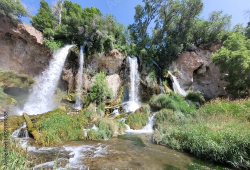 waterfall in the mountains