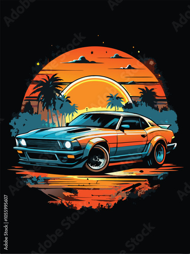 Classic Car Enthusiast Vintage Car T-Shirt Graphic