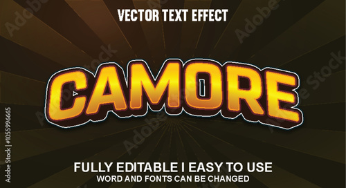 Camore Fully Editable 3D Vector Text Effect