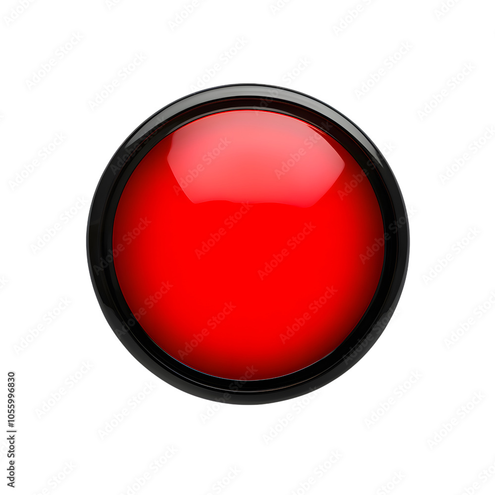 Red button isolated on transparent background Red button isolated on transparent background