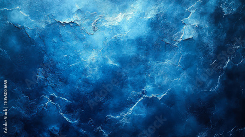 Vibrant blue and orange cosmic waves swirling in the depths of space, creating a captivating celestial atmosphere at night