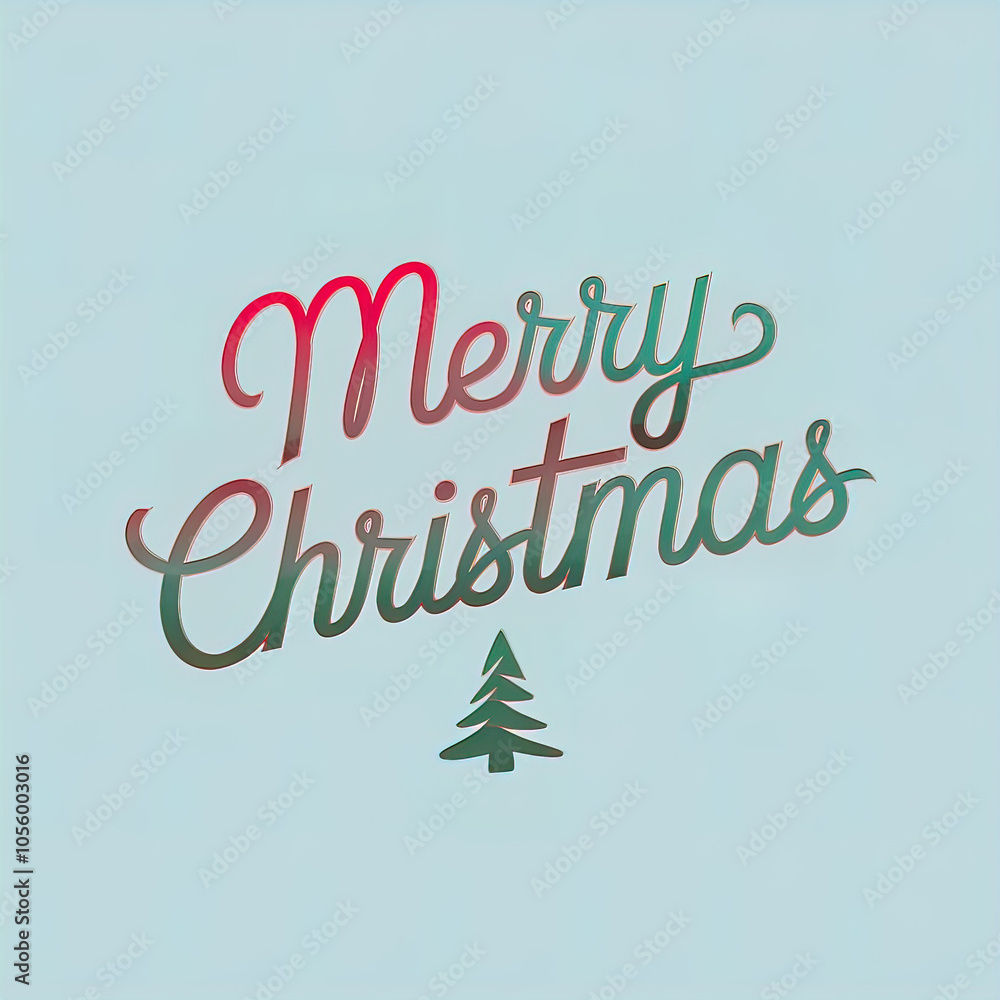 Vector illustration for Happy New Year and Merry Christmas greeting card, party invitation card, website banner, social media banner, christmas tree,