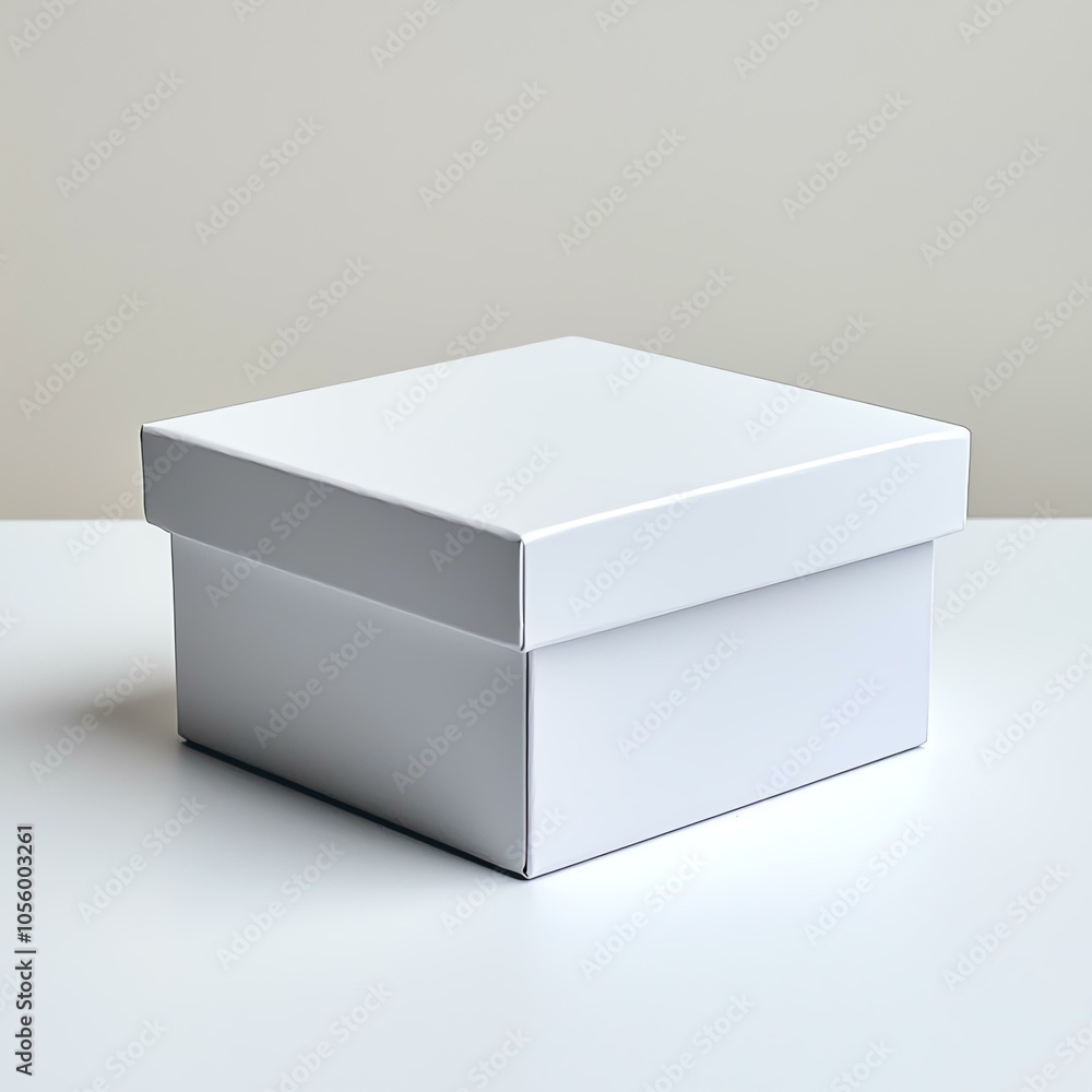 White closed box isolated on background White closed box isolated on background