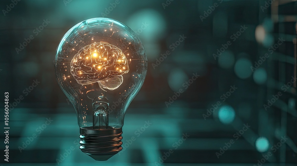 A glowing light bulb with brain imagery inside, symbolizing AI-driven intelligence, with a futuristic digital background. A glowing light bulb with brain imagery inside, symbolizing AI-driven intelligence, with a futuristic digital background.