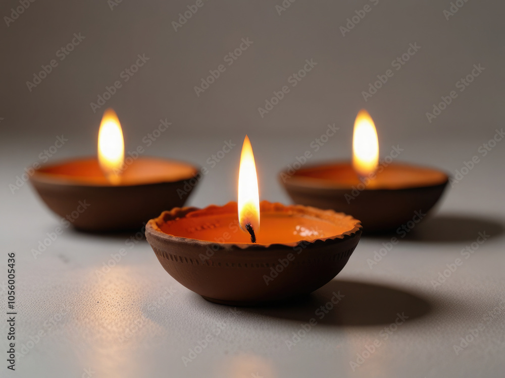 Clay diya lamp isolated Clay diya lamp isolated