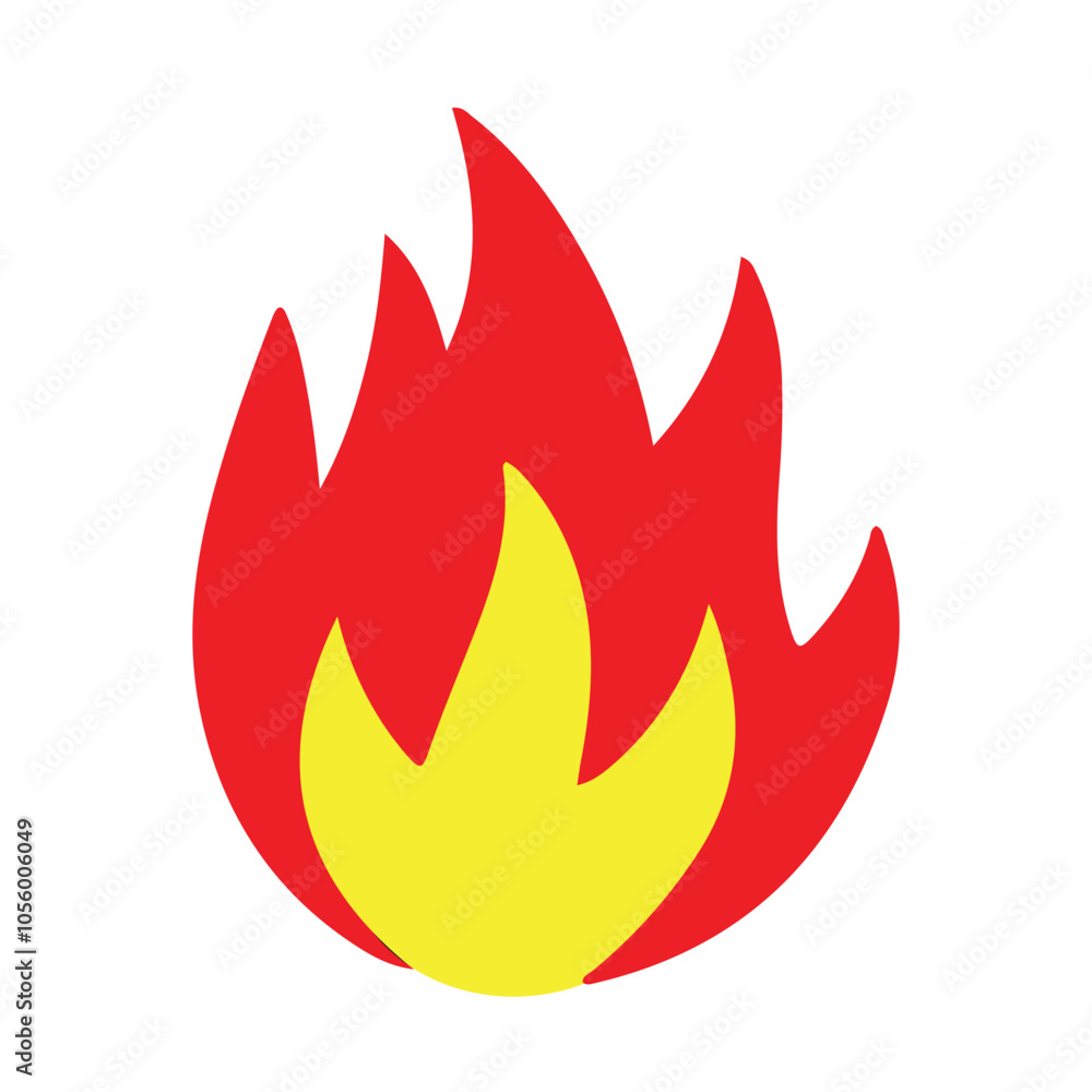 Fire icon silhouette vector art illustration on white background Fire icon silhouette vector art illustration on white background