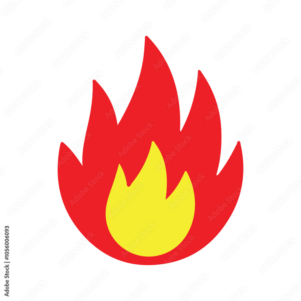Fire icon silhouette vector art illustration on white background Fire icon silhouette vector art illustration on white background