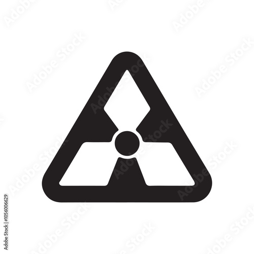 Radiation icon symbol silhouette vector art on white background