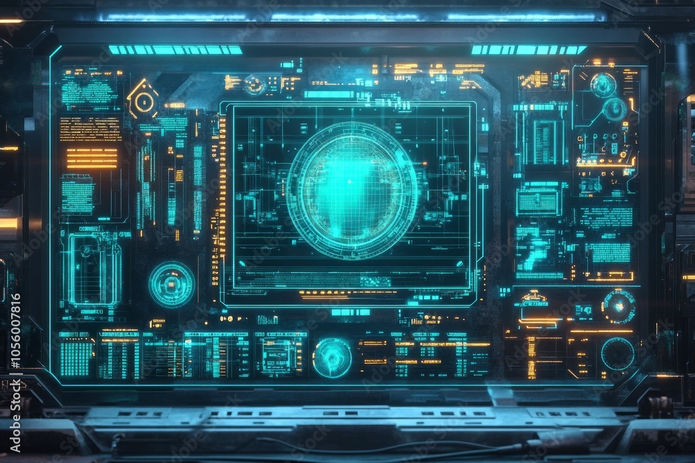 sci-fi and high tech data screen, sci-fi and high tech data screen,