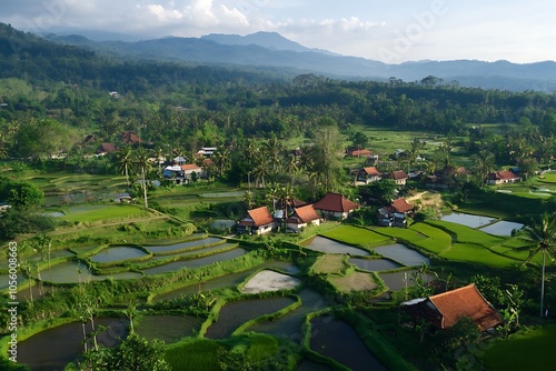Lombok Timur, Indonesia, Jun 14th 2024 expanse of the valley in the Tempasan area
