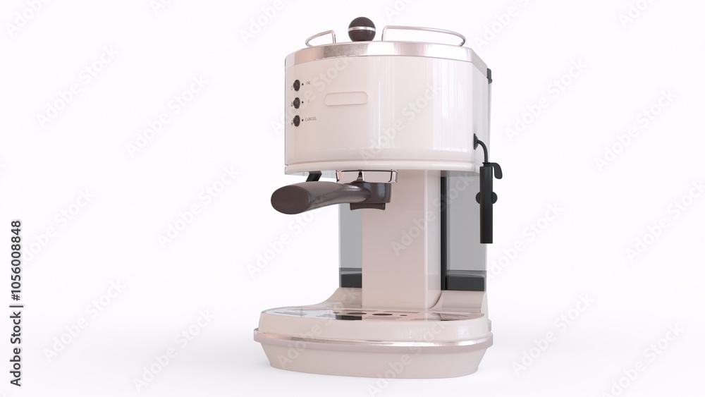 modern coffee maker machine with white background modern coffee maker machine with white background