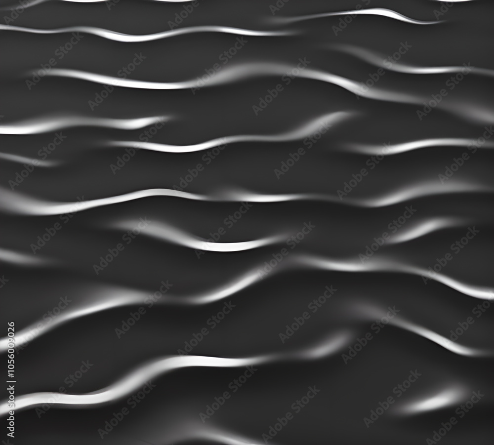 Obraz premium black wavy texture background, soft transition of colors and tones, new format, neat cracks, 8k quality.Generative AI
