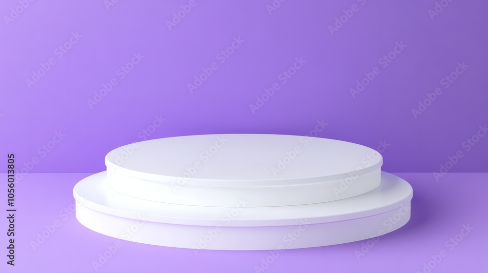 white podium on purple background white podium on purple background
