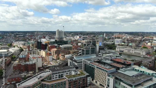 Dublin Ireland aerial drone footage