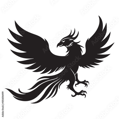 mythical phoenix bird silhouette