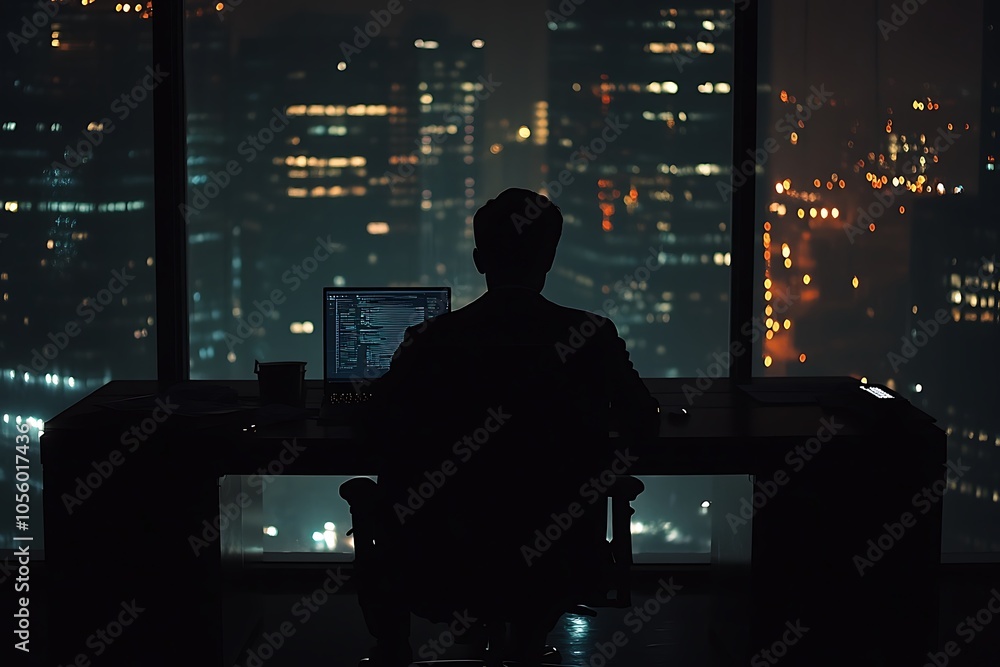 Asian businessman sit and use laptops at night, with backdrops blurred skyscrapers, business success and technology concepts.
Asian businessman sit and use laptops at night, with backdrops blurred skyscrapers, business success and technology concepts.