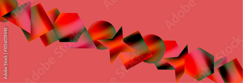 Fluid color geometric shapes abstract background. Vector Illustration For Wallpaper, Banner, Background, Card, Book Illustration, landing page