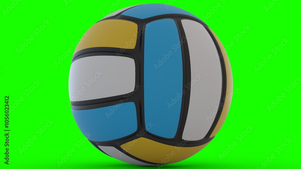 Fototapeta premium volleyball with green background